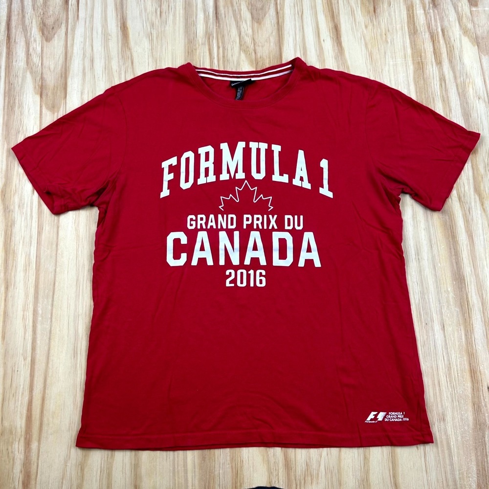 Official Formula 1 Graphic T-Shirt Womens XL Red Canada Grand Prix 2016 Racing